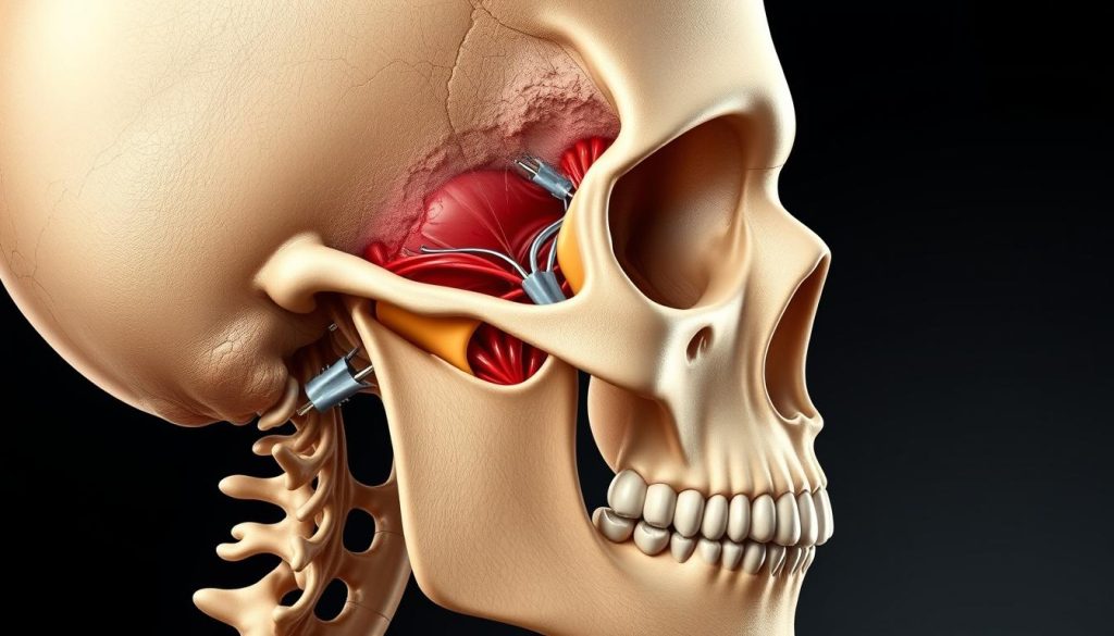 Cheekbone surgery illustration.