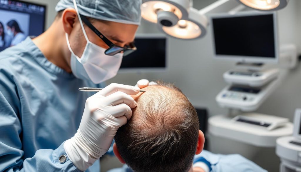 FUT hair transplant procedure