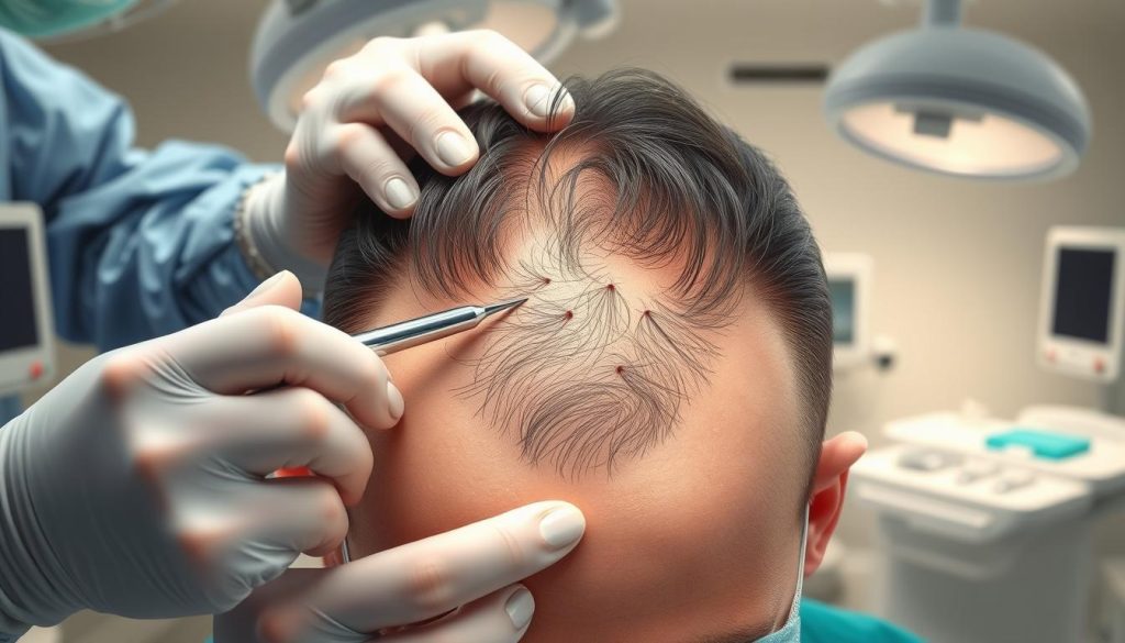 Hair transplant surgery - expert procedure.