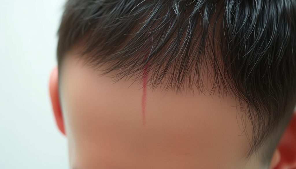 hair transplant scar
