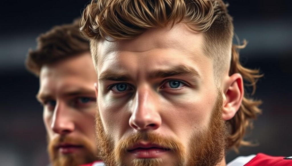 travis kelce hair transformation